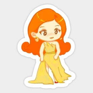 Cute girl sticker gifts Sticker